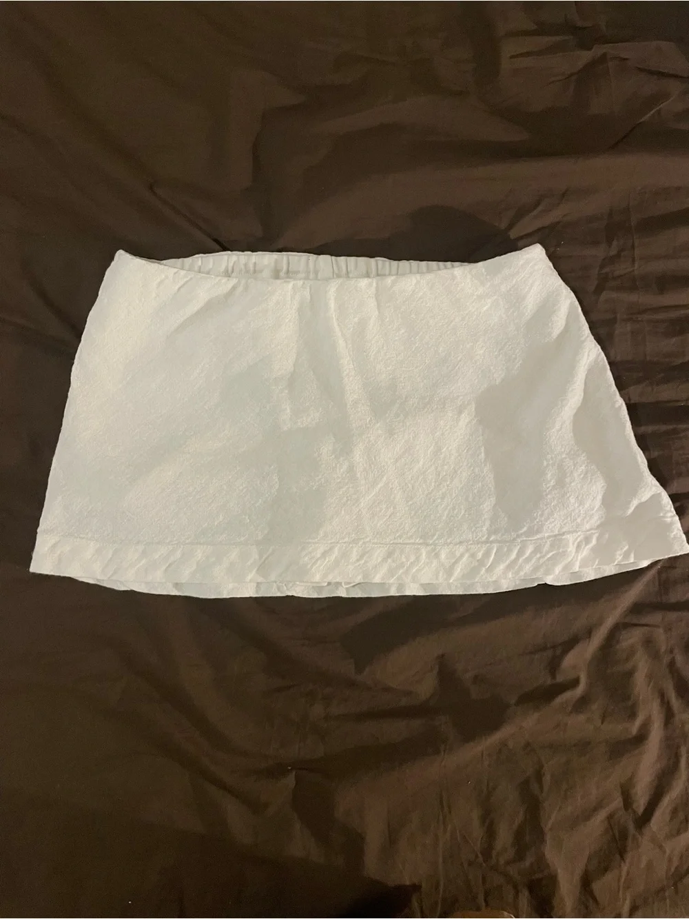 Free People Micro Linen Skirt - White